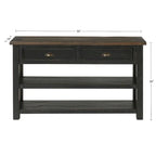 The Gray Barn Downington Table console de canapé à 2 tiroirs en bois massif