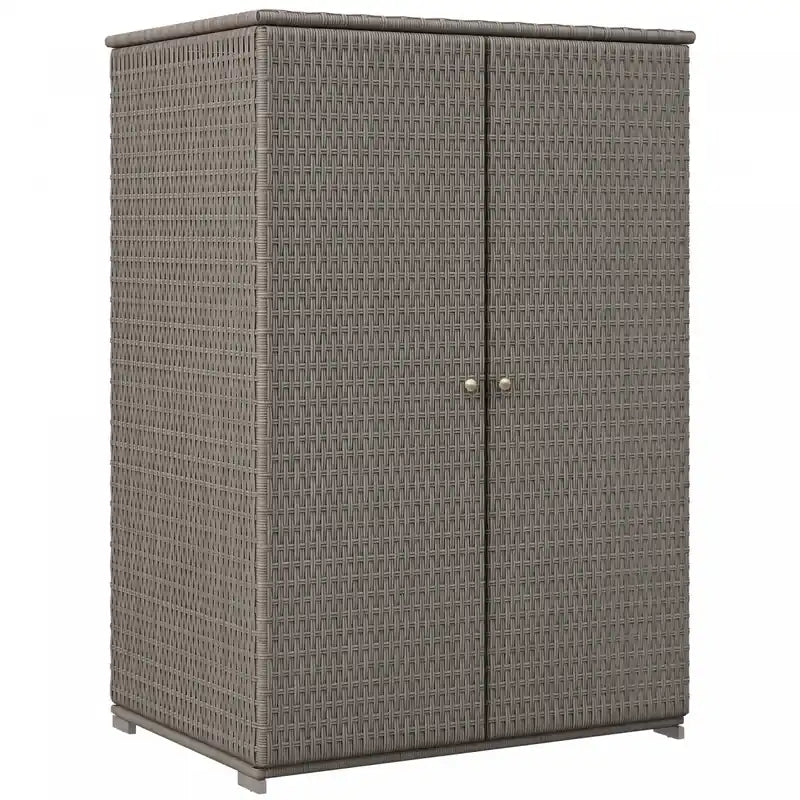 Wicker Outdoor Storage Cabinet, Pool Towel Storage Cabinet