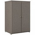 Wicker Outdoor Storage Cabinet, Pool Towel Storage Cabinet