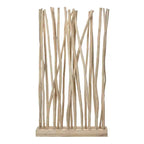 JONATHAN Y Tranquil 39W x 68H Coastal Bohemian Handcrafted Teak Branch Single Panel Room Divider