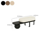 Banc court rembourré en bois beige moderne