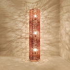 Plug In Column LED Rattan Floor Lamp for Living Room