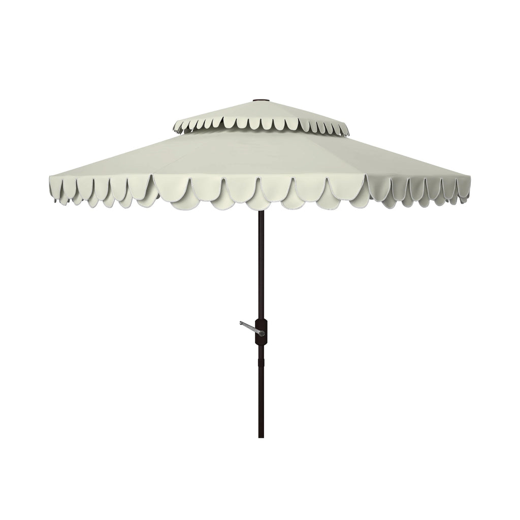 Outdoor Kjerstin Valance 9Ft Double Top Umbrella