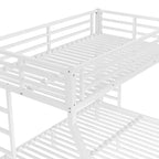Metal Twin over Full Bunk Bed for Teens and Adults,Space-Saving/Noise Reduced/No Box Spring Needed, White