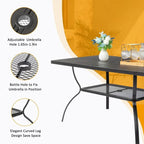 Patio 59 in. Wrought Iron Dining Table