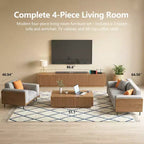 51.1 Mid-Century Modern Lift Top Coffee Table, Walnut Rectangular Center Table for Living Room