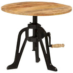 vidaXL Side Table Round Coffee End Table Sofa Table Solid Wood and Cast Iron