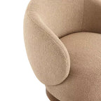 Spruce&Spring Upholstered Swivel Accent Barrel Chair with Wood Base