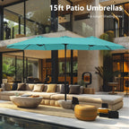 MAISON ARTS Ombrellone Doppio da 4,5 m, Extra Large, per Patio, con Base Inclusa