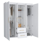 Bariloche Armoire with Hanging Rods, Shelves, 2 Drawers