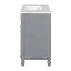 36'' Modern Bathroom Vanity with Top Sink and Mirror Cabinet,2 Doors and 2 Drawers