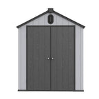 6 ft x 4 ft/6 ft x 8 ft/8 ft x 6 ft/8 ft x 10 ft All-Weather Resin Outdoor Plastic Storage Shed w/Floor, Spire Tool Shed