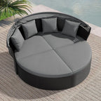 Set da salotto/giorno per esterni a 4 o 5 pezzi Nuon in vimini con tettuccio di Havenside Home