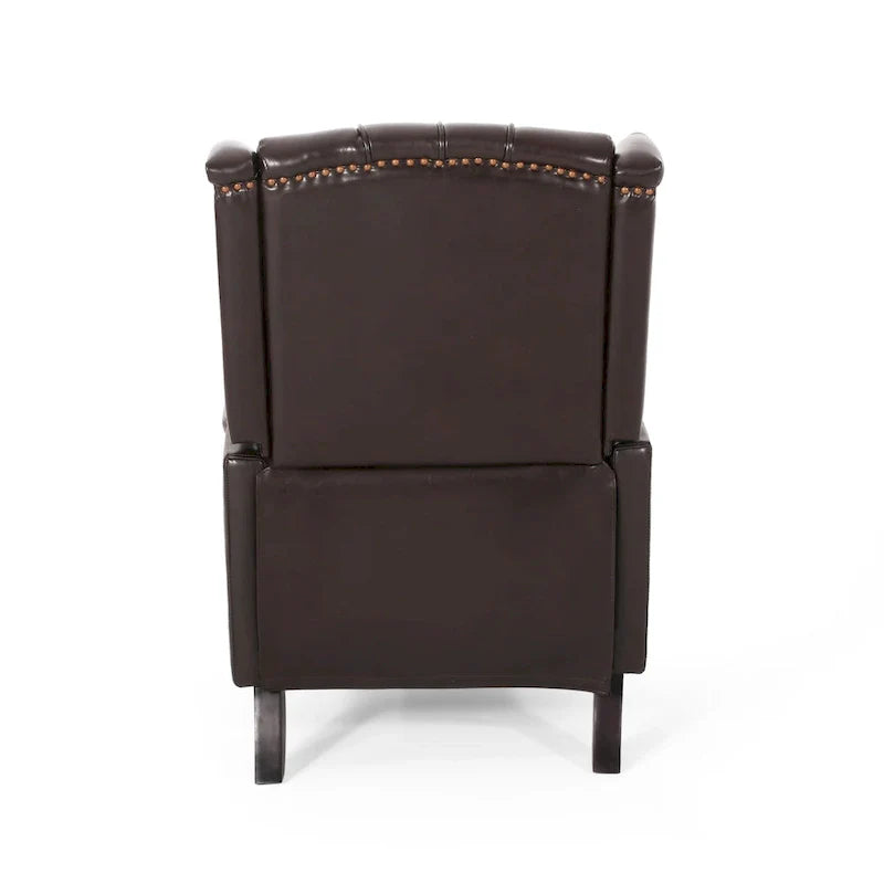 Walter Brown Bonded Leather Recliner Club Chair by Christopher Knight Home