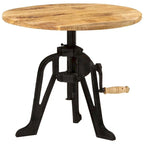vidaXL Side Table Round Coffee End Table Sofa Table Solid Wood and Cast Iron