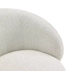 Spruce&Spring Upholstered Swivel Accent Barrel Chair with Wood Base
