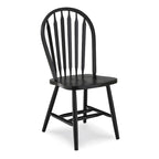 Chaise de salle à manger Windsor Arrowback en bois massif