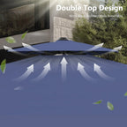 MAISON ARTS 12 FT Automatic Hydraulic Cantilever Umbrella Aluminum Pole 360 Degree Rotation