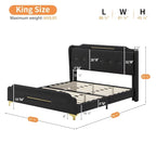 Modern Upholstered PU Leather Bed