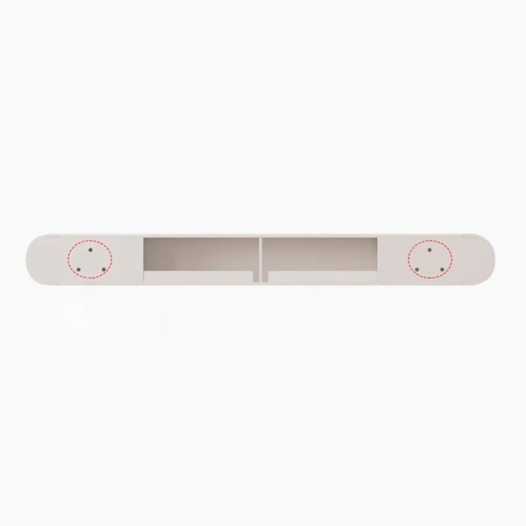 White Wooden Floating TV Stand with Storage for Living Room
