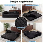 80.7 5-in-1 Convertible Sleeper Sofa Bed – Corduroy, 1200 lbs, No Assembly