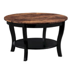 Round Coffee Table with Shelf