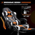 Chaise de bureau de jeu pivotante en cuir PU