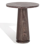 Table d'appoint ronde haute en marbre SAFAVIEH Couture Ghicu - 56 cm L x 53 cm P x 61 cm H - 21Wx21Dx24H