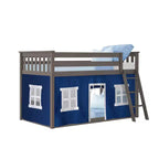 Max & Lily Twin over Twin Low Bunk with Curtains