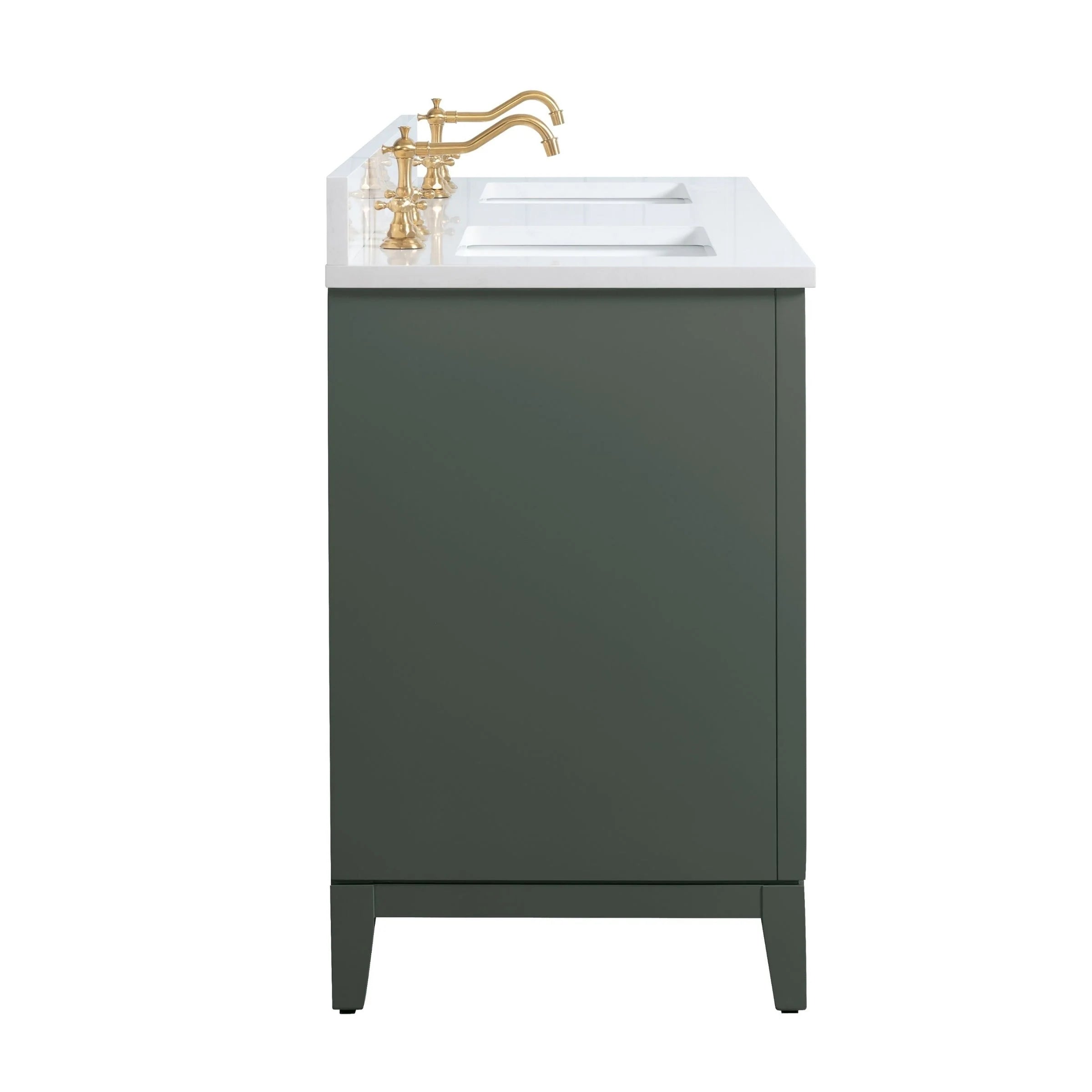 Vanity Art Bathroom Vanity with Ceramic Sink and Engineered Marble Top