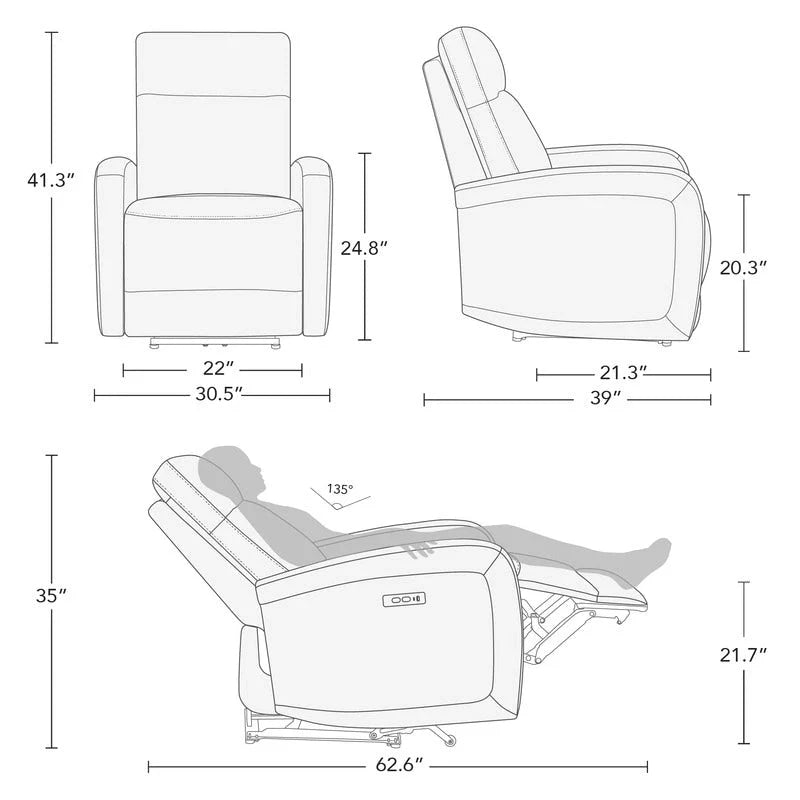 Lena Zero Wall Hugger Electric Power Recliner
