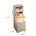 Simple White Natural Wood 2-Drawer Nightstand