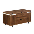 Multi-Function Modern Lift-Top Coffee Table with Hidden Storage, 4 Stools and Casters, Perfect for Modern Living Spaces