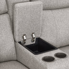 Canapé inclinable électrique MCombo 60,2 po avec massage et double chauffage, appuie-tête réglable, ports USB et Type C, tissu