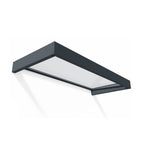Auvent Sophia gris transparent pour portes et fenêtres de 0,9 m