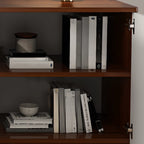 Meuble TV moderne blanc en bois avec rangement et gestion des câbles