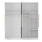 Armoire moderne autoportante en bois massif avec étagères de rangement