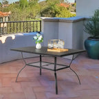 Patio 59 in. Wrought Iron Dining Table