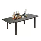Okak Dining Table Aluminum Patio Extendable Dining Room Table Kitchen Table for Dining Room