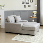 Modern Mid-Century Oversized Chaise Sleeper Sofa with Pillow