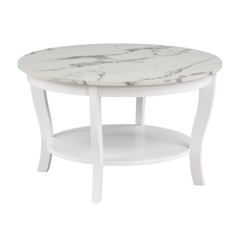 Round Coffee Table with Shelf