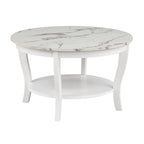 Round Coffee Table with Shelf