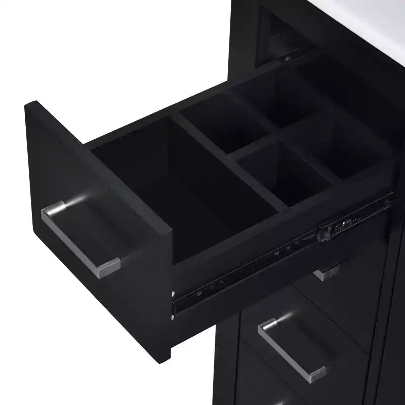 30 Single Sink Bathroom Vanity with Cabinet & 3 Drawers – Black / Blue / Green / Indigo / White