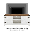 Meuble TV avec porte de grange Middlebrook Firebranch 58 pouces