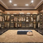 Besiost Set of 3 Corner Closet System with Tower Shelves and Drawers, Freestanding Closet Organizer with Hanging Rods