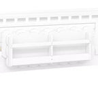 Twin and Full Size Kid Platform Bed Frame with Guardrail, Built-in Bookshelves and Storage Shelves