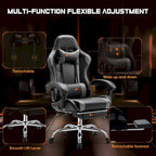 Chaise de bureau de jeu pivotante en cuir PU