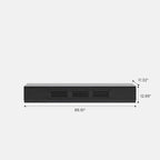 Minimalist TV Stand with DrawersSolid Wood Media Console with Cabinets, Flip-down Door, Walnut Veneer, Fully-Assembled