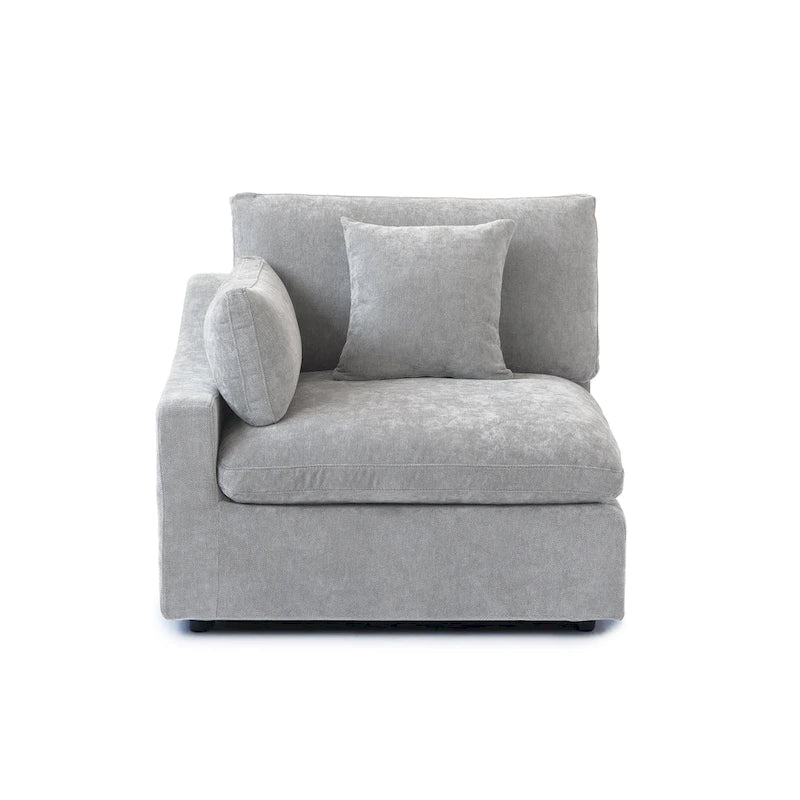 Large Linen Corner Sectional Sofa Couch for Living Room Set
