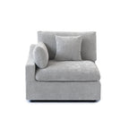 Large Linen Corner Sectional Sofa Couch for Living Room Set